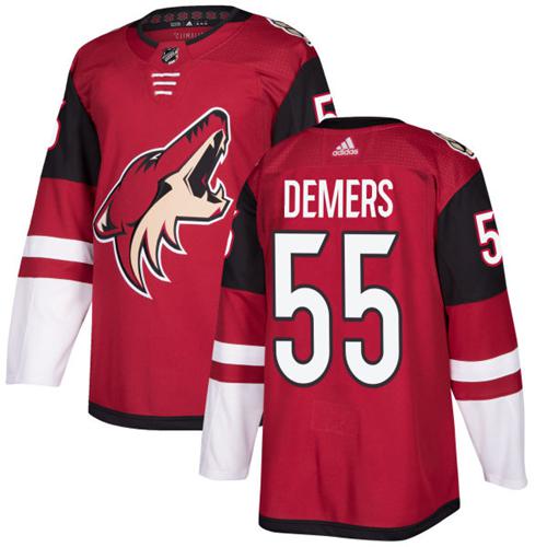 Adidas Coyotes #55 Jason Demers Maroon Home Authentic Stitched NHL Jersey - Click Image to Close
